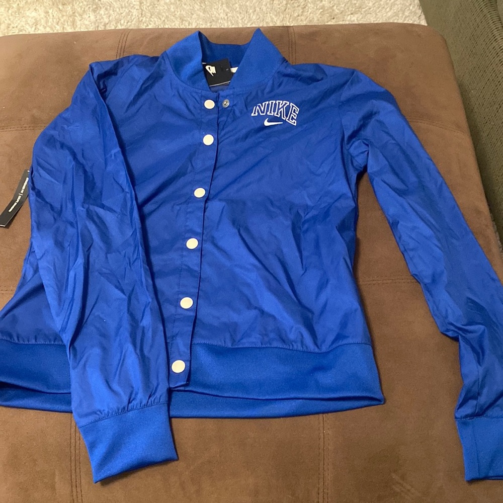 New with tags royal blue Nike button jacket